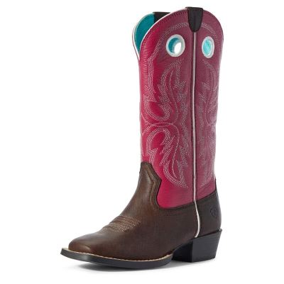 Ariat Western: Whippersnapper Botas Western Niños - Marrones / Rosas (DIVYL2091)